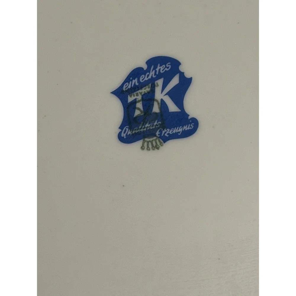 Vintage TK Bavaria Collector Plate German Coat of Arms Blue & White